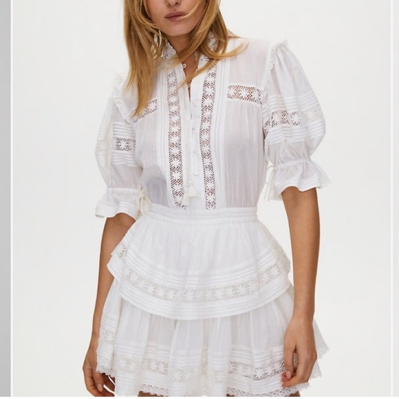 Aritzia White Lace Mini Dress - Picture 3 of 9